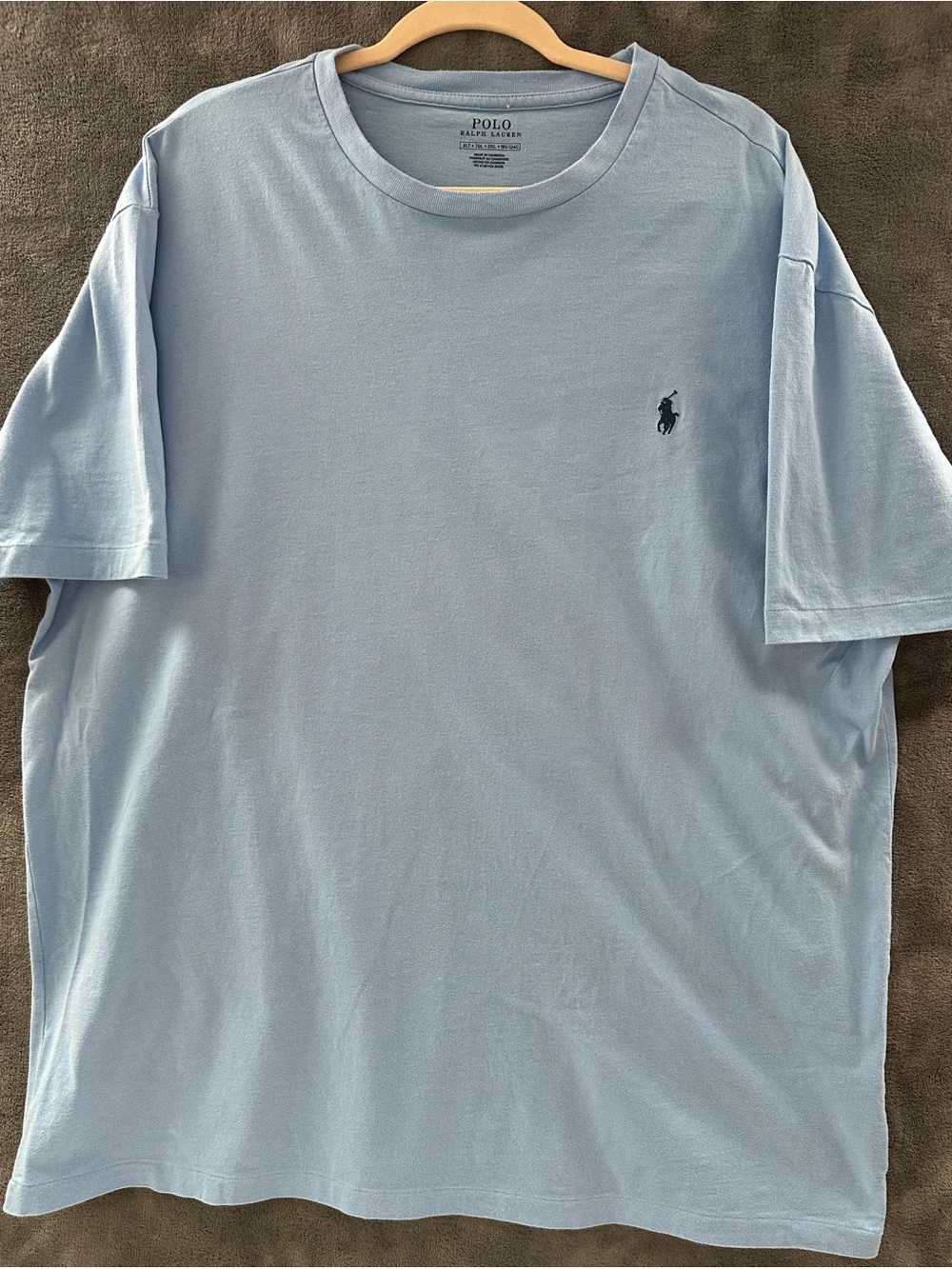 Polo by Ralph Lauren Light Blue Short-Sleeve Crewneck Tee with Navy Pony